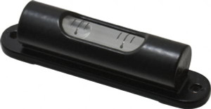 Geier & Bluhm 2-1/2 Inch Long, Horizontal, Brass, Plate Mounting, Tubular and Pocket Level 2 mm Sensitivity, 5/8 Inch High/Diameter, Black Lacquer, 1 Vial 4-2028 - 67944876