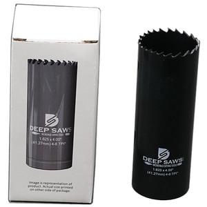 Deep Saws 4" Deep Bi-Metal Hole Saw, 4-6 TPI, 1.625" Diameter - 100825