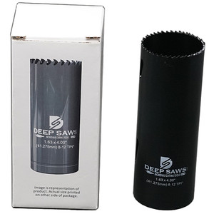 Deep Saws 4" Deep Bi-Metal Hole Saw, 8-12 TPI, 1.625" Diameter - 100839