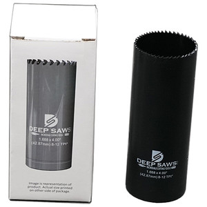 Deep Saws 4" Deep Bi-Metal Hole Saw, 8-12 TPI, 1.688" Diameter - 100840