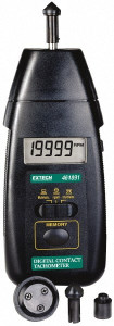Extech Accurate up to 0.05%, 0.1 RPM Resolution, Contact Tachometer 6.6929 Inch Long x 2.8 Inch Wide x 1-1/2 Inch Meter Thick, 0.5 to 20,000 RPM Measurement 461891 - 89433312