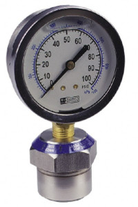 Value Collection 60 Max psi, 2-1/2 Inch Dial Diameter, Stainless Steel Pressure Gauge Guard and Isolator 2.5% Accuracy, 18-8 Material Grade BY12YPE4LW - 00325803