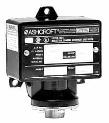 Ashcroft 90 to 600 psi Adjustable Range, 2,400 Max psi, Watertight Single Setpoint 1/4 Thread 93269 - 56482797