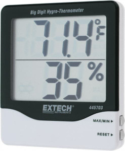 Extech 14 to 140°F, 10 to 99% Humidity Range, Thermo-Hygrometer 5% Relative Humidity Accuracy 445703 - 86403235
