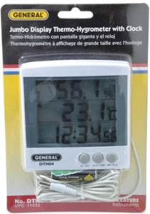 General 23 to 122°F, 20 to 99% Humidity Range, Thermo-Hygrometer 6% Relative Humidity Accuracy DTH04 - 01050756