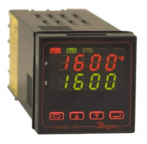 Dwyer Instruments -350 to 4,208°F 1/16 DIN Temperature/Process Control Dual 4-Digit LCD Display, Fuzzy Logic PID Control, 100-240 VAC/VDC 16A2151 - 06875140