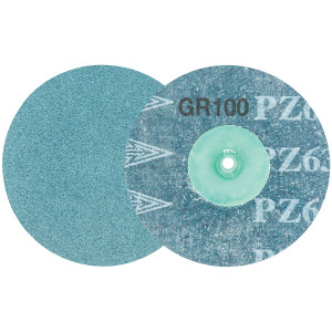 Walter Surface Technologies TWIST™ TOPCUT Sanding Disc, 3" Diameter, 100 Grit, Green - 04D310
