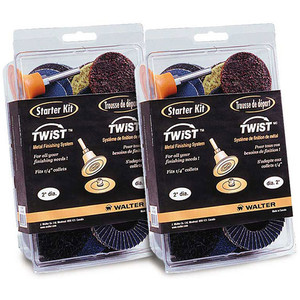 Walter Surface Technologies TWIST™ Metal Finishing System Starter Kit, 2" Assortment - 04Z992