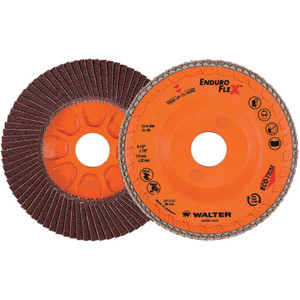 Walter Surface Technologies ENDURO-FLEX™ Blending Disc, Type 27, 4-1/2" Diameter, 7/8" Arbor, 80 Grit - 15R458