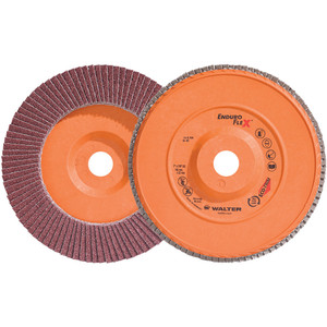 Walter Surface Technologies ENDURO-FLEX™ Blending Disc, Type 27, 7" Diameter, 7/8" Arbor, 80 Grit - 15R708