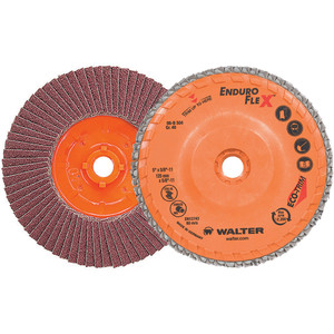 Walter Surface Technologies ENDURO-FLEX™ Blending Disc, Type 27S, 5" Diameter, 5/8"-11 Arbor, 40 Grit - 06B504
