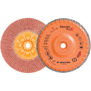 Walter Surface Technologies ENDURO-FLEX™ Blending Disc, Type 27S, 6" Diameter, 5/8"-11 Arbor, 40 Grit - 06B604