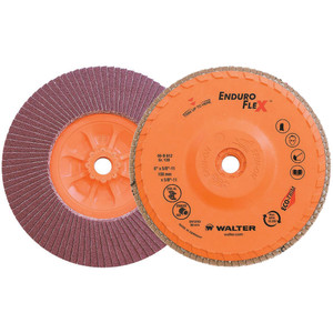 Walter Surface Technologies ENDURO-FLEX™ Blending Disc, Type 27S, 6" Diameter, 5/8"-11 Arbor, 120 Grit - 06B612