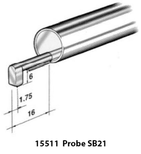 Flexbar Probe SB21 Plug-in Probe For Plane Surfaces, Throats + Shoulders - 15511