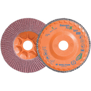 Walter Surface Technologies ENDURO-FLEX STAINLESS™ Blending Disc, Type 27, 5" Diameter, 7/8" Arbor, 40 Grit - 15Q504