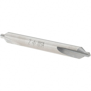 Cleveland Twist Drill #2 60° 4.78mm Body Diam Solid Carbide Combo Drill & Countersink Bright Finish, 47.63mm OAL, Double End, Right Hand Cut, Plain Edge, 0.0781 5/64" Drill Point Diam, 1.98mm Drill Point Length C52773 - 57595563 Cleveland Twist Drill #2 60° 4.78mm Body Diam Solid Carbide Combo Drill & Countersink Bright Finish, 47.63mm OAL, Double End, Right Hand Cut, Plain Edge, 0.0781 5/64" Drill Point Diam, 1.98mm Drill Point Length C52773 - 57595563