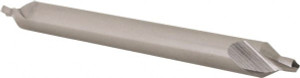 Hertel #5 60° 7/16" Body Diam Cobalt Combo Drill & Countersink Bright Finish, 5" OAL, Double End, Plain Edge, 3/16" Drill Point Diam, 3/16" Drill Point Length H-81186050500 - 62789193