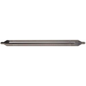 Hertel #4 82° 5/16" Body Diam Solid Carbide Combo Drill & Countersink Bright Finish, 4" OAL, Double End, RH Cut, Plain Edge, 1/8" Drill Point Diam, 1/8" Drill Point Length 300-006004 - 83245605