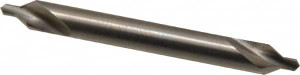 Precision Twist Drill #2 60° 3/16" Body Diam High Speed Steel Combo Drill & Countersink Bright Finish, 1-7/8" OAL, Double End, RH Cut, Plain Edge, 5/64" Drill Point Diam, 5/64" Drill Point Length 097602 - 78581972