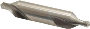 Precision Twist Drill #7 60° 5/8" Body Diam High Speed Steel Combo Drill & Countersink Bright Finish, 3-1/4" OAL, Double End, RH Cut, Plain Edge, 1/4" Drill Point Diam, 1/4" Drill Point Length 097607 - 78582020