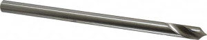 KEO 90°, 8" OAL, High Speed Steel Spotting Drill Bright Finish, 1-3/8" Flute Length, 1/2" Shank Diam, RH Cut 32124 - 90940586