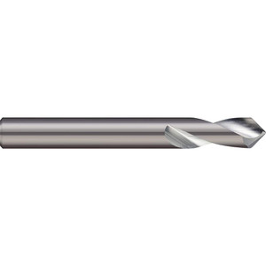 Micro 100 1/4" Body Diam, 100°, 2-1/2" OAL, 2-Flute Solid Carbide Spotting Drill Uncoated, 3/4" Flute Length, 1/4" Shank Diam SPD-250-100 - 81515686