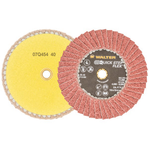 Walter Surface Technologies QUICK-STEP™ FLEX Flexible Flap Disc, 4-1/2" Diameter, 40 Grit - 07Q454