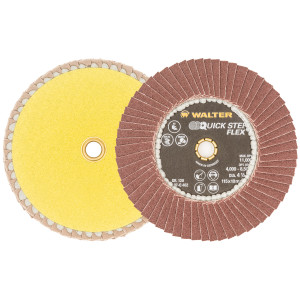 Walter Surface Technologies QUICK-STEP™ FLEX Flexible Flap Disc, 4-1/2" Diameter, 120 Grit - 07Q462