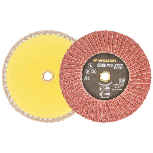 Walter Surface Technologies QUICK-STEP™ FLEX Flexible Flap Disc, 5" Diameter, 40 Grit - 07Q504