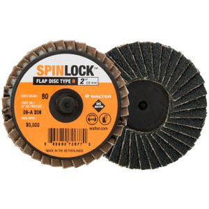 Walter Surface Technologies SPINLOCK™ Flap Disc, 2" Diameter, 80 Grit - 09A208