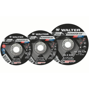 Walter Surface Technologies XCAVATOR XX™ Grinding Wheel, 6" Diameter, 1/8" Thickness, 7/8" Arbor - 08X602