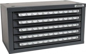 Huot #60 to #1 Drill Bit Dispenser For Screw Machine Drill Bits, Straight Shank Compatible, 14-5/8" Wide x 7-3/4" High x 7-3/8" Deep 13030 - 01058387