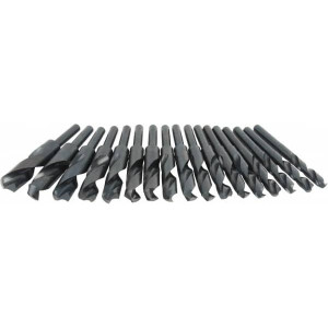 Value Collection 17/32 to 1-1/32", 118° Point, Oxide Finish, High Speed Steel Reduced Shank Drill Bit Set 17 Piece, Standard Point, 1/2" Shank Diam 79981882 - 79981882