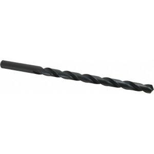 Chicago-Latrobe 43/64" 118° 2-Flute High Speed Steel Extra Length Drill Bit Oxide Finish, 9" Flute Length, 12" OAL, Series 120X 50634 - 36855476
