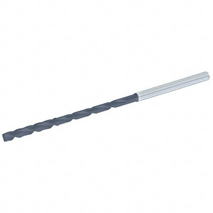 Kennametal Letter E (1/4") 135° 2-Flute Solid Carbide Extra Length Drill Bit AlCrN/TiSiN Finish, 119mm Flute Length, 162mm OAL, 7mm Shank Diam, Through Coolant, Series B271-HPG 5506071 - 42703587