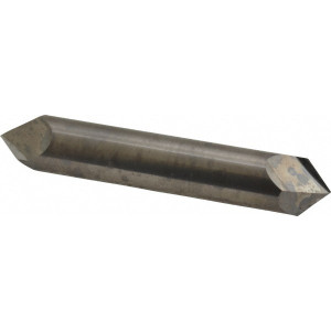 Accupro 1/2" Diam 90°/90° 2-Flute Double End Solid Carbide Chamfer Mill Bright Finish, 3" OAL, 1/2" Shank Diam 925000090DE - 09550518