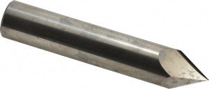 Accupro 3/4" Diam 60° 2-Flute Single End Solid Carbide Chamfer Mill Bright Finish, 4" OAL, 3/4" Shank Diam 927500060 - 82892613
