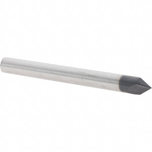 Melin Tool 1/4" Diam 90° 2-Flute Single End Solid Carbide Chamfer Mill AlTiN Finish, 1/8" LOC 56284 - 57836280