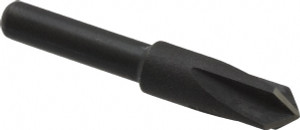 Cleveland Twist Drill 1/4" Head Diam, 3/16" Shank Diam, 4 Flute 90° High Speed Steel Countersink Oxide Finish, 1-7/16" OAL, Single End, Straight Shank, Right Hand Cut C46200 - 63772164