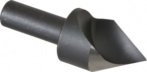 Cleveland Twist Drill 1" Head Diam, 1/2" Shank Diam, 1 Flute 60° High Speed Steel Countersink Oxide Finish, 2-3/4" OAL, Single End, Straight Shank, Right Hand Cut C46130 - 63774640