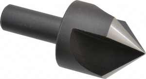 Cleveland Twist Drill 1-1/4" Head Diam, 1/2" Shank Diam, 3 Flute 90° High Speed Steel Countersink Oxide Finish, 2-3/4" OAL, Single End, Straight Shank, Right Hand Cut C46188 - 63781744