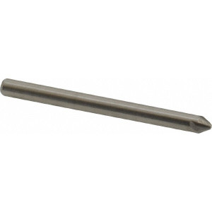 Hertel 1/8" Head Diam, 1/8" Shank Diam, 4 Flute 60° Solid Carbide Countersink 1-1/2" OAL, Straight Shank 334-001050 - 79562328