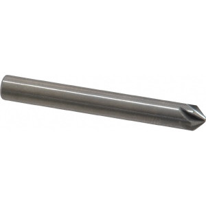 Hertel 3/16" Head Diam, 3/16" Shank Diam, 6 Flute 90° Solid Carbide Countersink Bright Finish, 1-1/2" OAL, Single End, Straight Shank, Right Hand Cut 336-002070 - 02389773