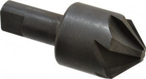 Hertel 1-1/2" Head Diam, 3/4" Shank Diam, 6 Flute 90° High Speed Steel Countersink 3-1/2" OAL, Straight Shank 18120 - 89331391