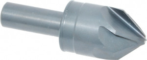 M.A. Ford 1" Head Diam, 1/2" Shank Diam, 6 Flute 82° High Speed Steel Countersink Bright Finish, 2-3/4" OAL, 1/4" Nose Diam, Single End, Straight Shank, Right Hand Cut 79100002 - 01056647