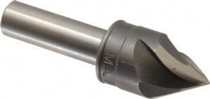 M.A. Ford 7/8" Head Diam, 1/2" Shank Diam, 3 Flute 60° High Speed Steel Countersink Bright Finish, 3" OAL, 0.26" Nose Diam, Single End, Straight Shank, Right Hand Cut 92087501 - 01053719