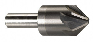 M.A. Ford 1" Head Diam, 1/2" Shank Diam, 6 Flute 100° Solid Carbide Countersink Bright Finish, 2-3/4" OAL, 1/4" Nose Diam, Single End, Straight Shank, Right Hand Cut 78100004 - 72073646
