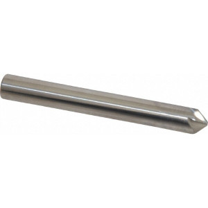 Made in USA 1/4" Head Diam, 1/4" Shank Diam, 6 Flute 90° Solid Carbide Countersink Bright Finish, 2" OAL, 0.046" Nose Diam, Single End, Straight Shank, Right Hand Cut C6NC-1/4-90 - 60329166