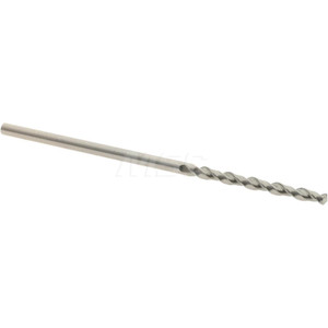 Accupro 1.45mm 130° Cobalt Jobber Drill Bright Finish, Right Hand Cut, Parabolic Flute, Straight Shank, 1-37/64" OAL, Split Point 1640145-AC - 05597950