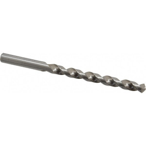 Chicago-Latrobe 19/64" 118° High Speed Steel Jobber Drill Bright Finish, Right Hand Cut, Spiral Flute, Straight Shank, 4-3/8" OAL, Standard Point 46019 - 81140196